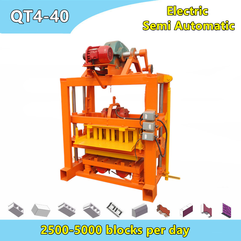 QT40-2 small electircity pavement bricks making machine