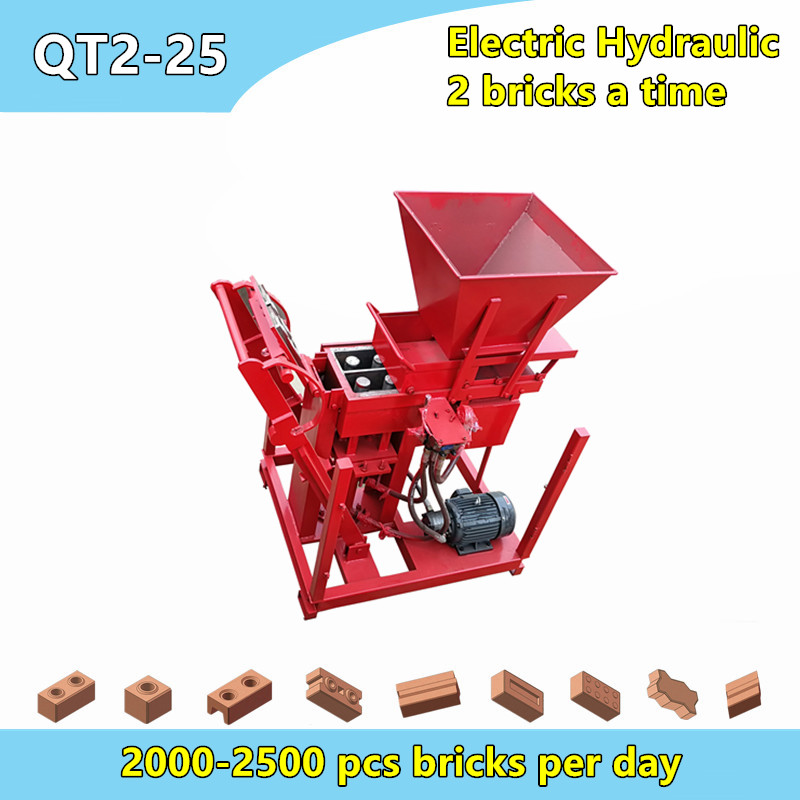 GL2-25 small manual electrical hydraulic press soil lego brick machine