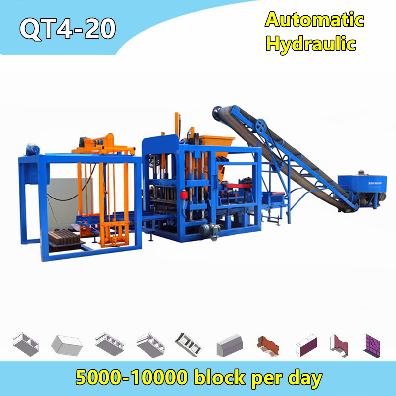 QT4-18 automatic cement interlocking brick making machine