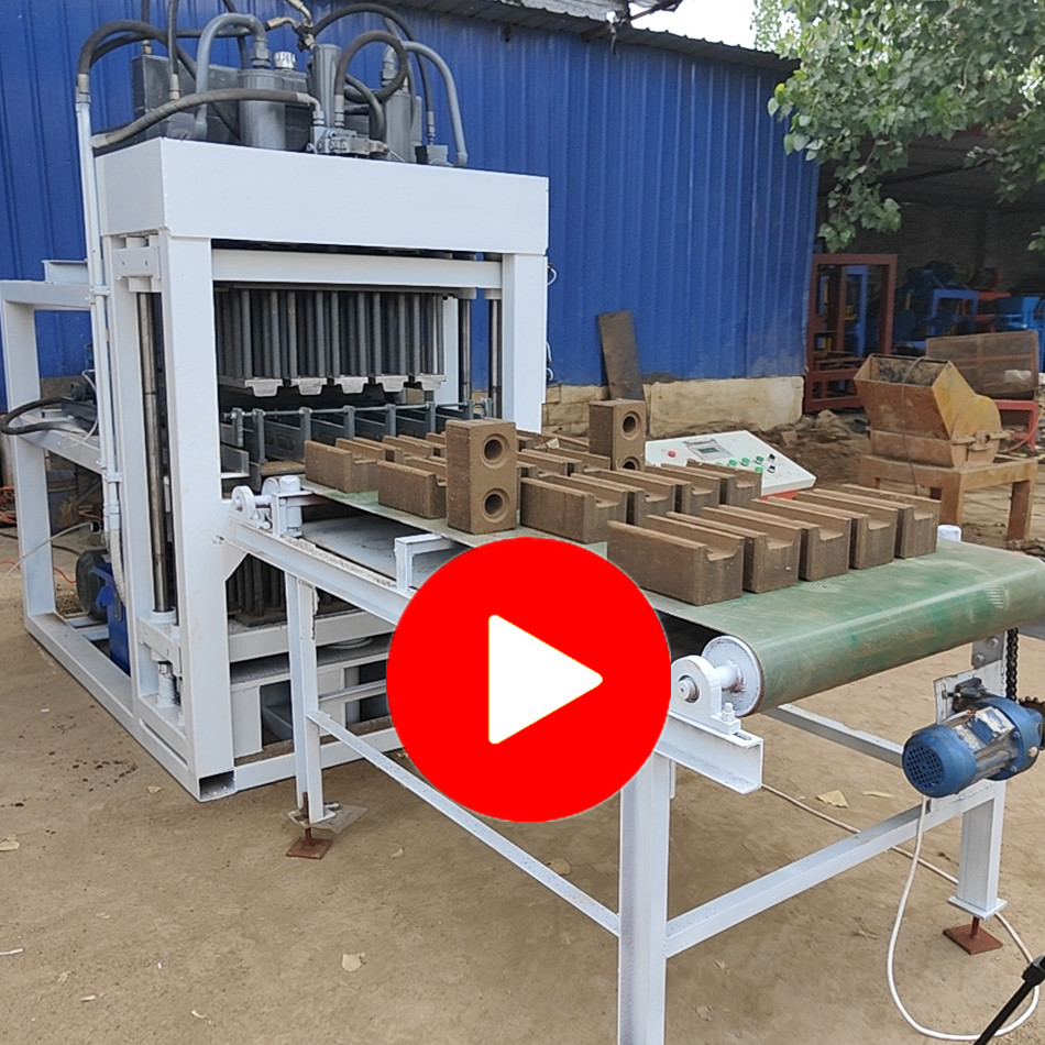 50 ton pressure SYN5-5 automatic clay earth compress interlocking brick machine with fast cylinder