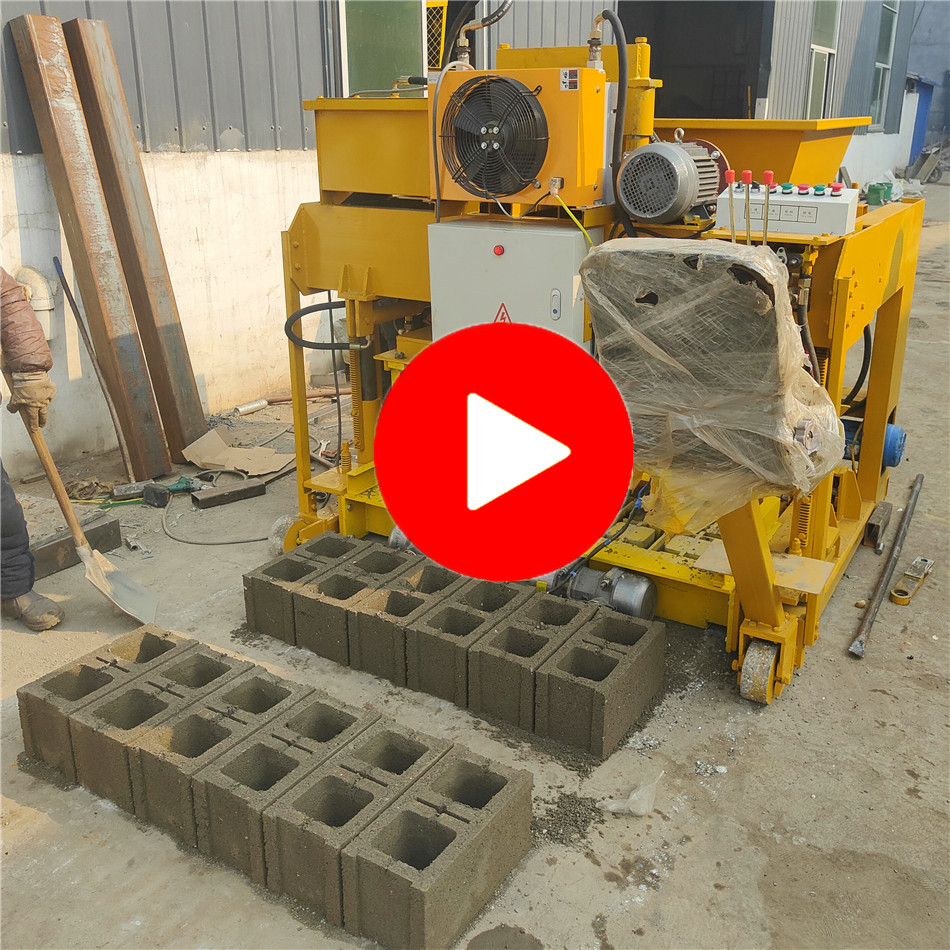 Automatic hydraulic movable concrete hollow solid blocks making machine without pallet machine