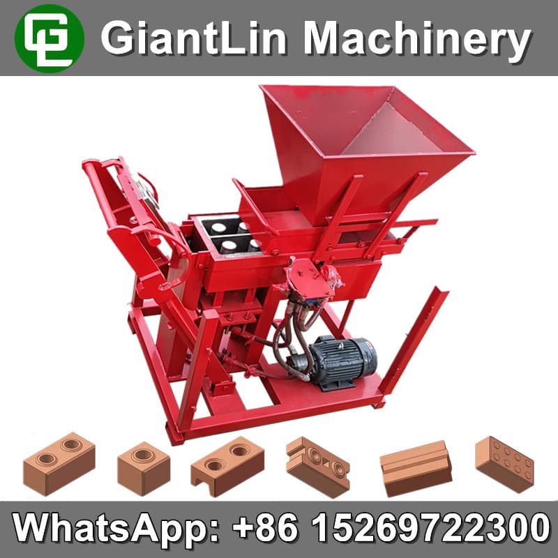 GL2-25 small manual diesel hydraulic press soil lego brick machine