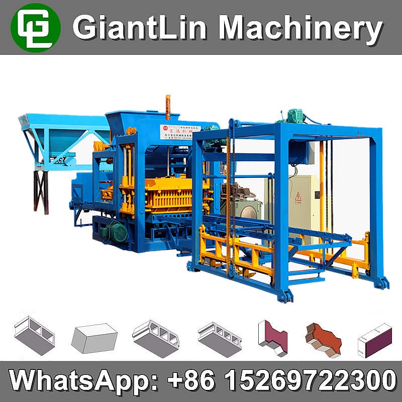 QT6-15 hydraulic concrete solid block machine