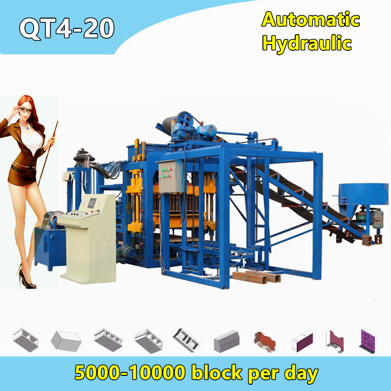 QT4-18S (QT4-20 Automatic) Hydraulic Cement Block Production Line with price